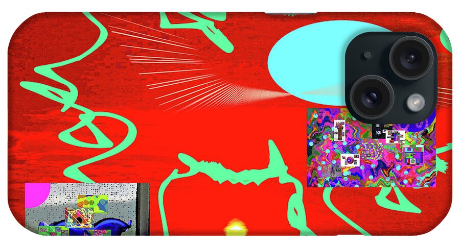  iPhone Case featuring the digital art 8-18-2057g by Walter Paul Bebirian