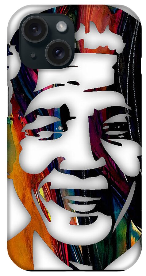 Nelson Mandela iPhone Case featuring the mixed media Nelson Mandela Collection #8 by Marvin Blaine
