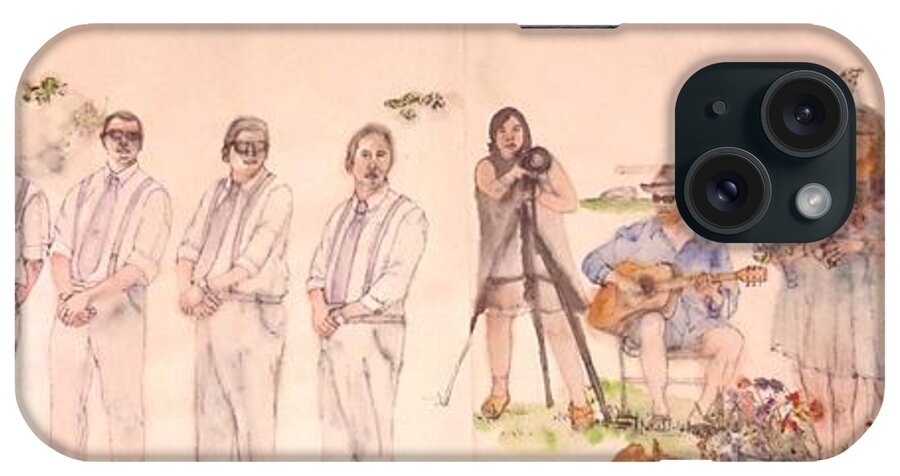 Wedding. Summer iPhone Case featuring the painting The Wedding Album #8 by Debbi Saccomanno Chan