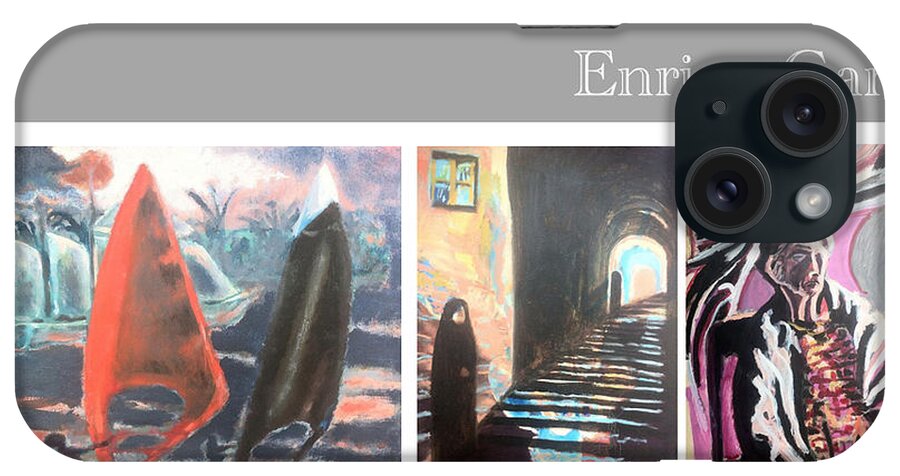 Windurfers iPhone Case featuring the painting Art Book #5 by Enrico Garff
