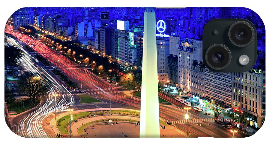 Buenos Aires iPhone Case featuring the photograph 9 de Julio Avenue by Bernardo Galmarini