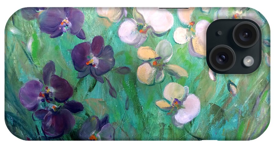 Orchid iPhone Case featuring the painting Orchids #9 by Gina De Gorna