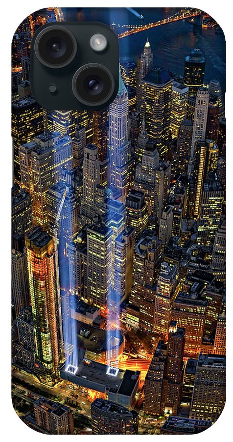 September 11 iPhone Case featuring the photograph 911 NYC Tribute In Light by Susan Candelario