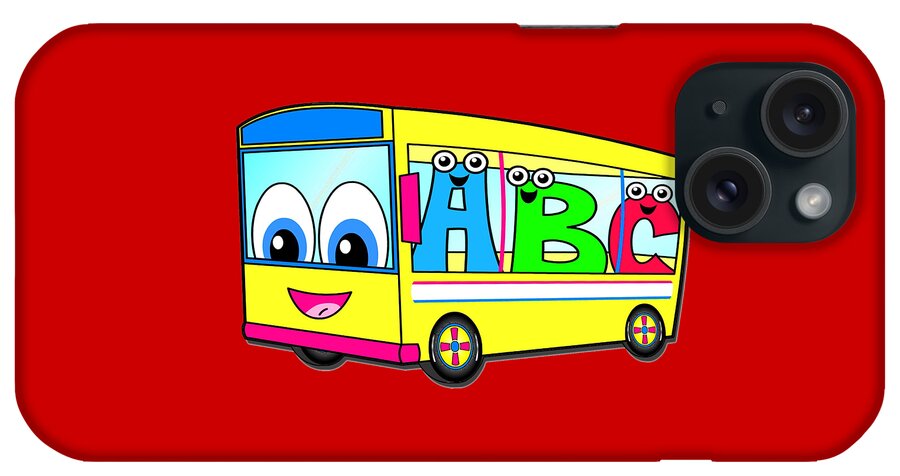 Alphabet iPhone Case featuring the painting A B C Bus T-shirt by Herb Strobino