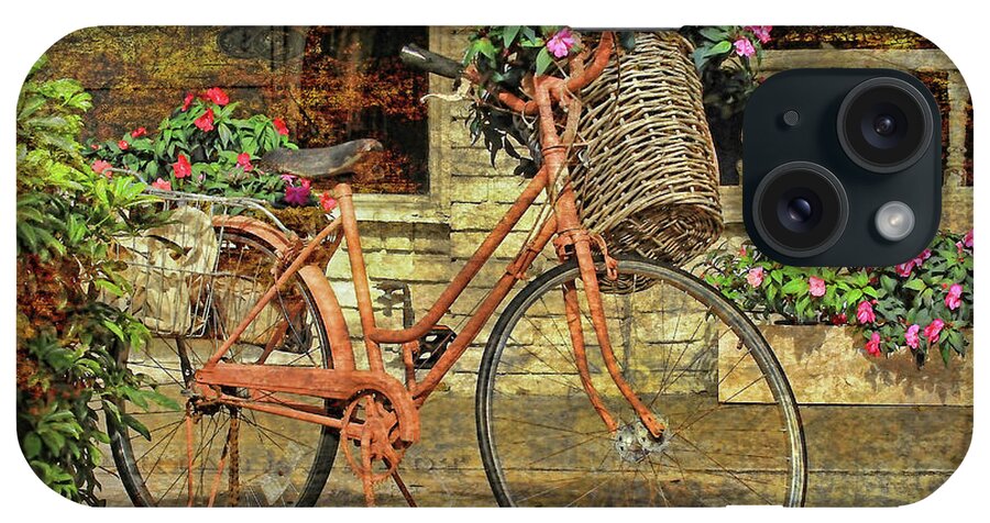 Bicycle iPhone Case featuring the photograph A Basketful of Spring by HH Photography of Florida
