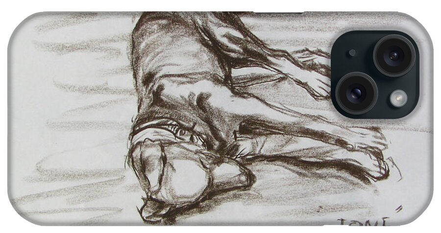 Puppy iPhone Case featuring the drawing A Big Puppy by Sukalya Chearanantana