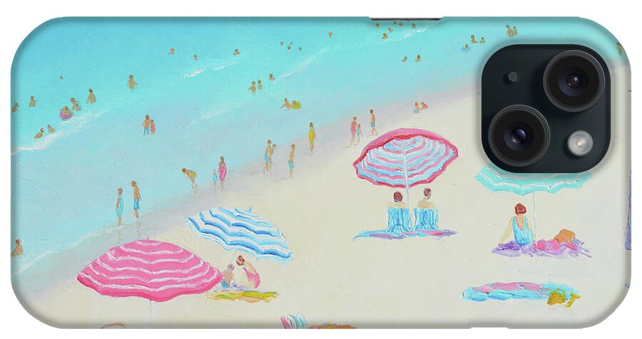 Beach iPhone Case featuring the painting A Blue Blue Day by Jan Matson