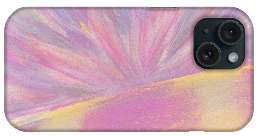Abstract iPhone Case featuring the mixed media A Breath of Fresh Air by Ellen Jenny Watkins