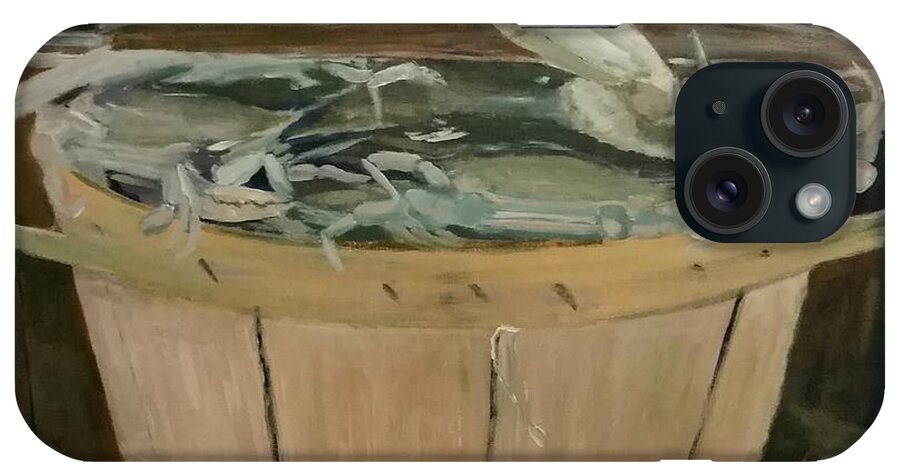 Blue Crab iPhone Case featuring the painting A Bushel of Blues by Mike Jenkins