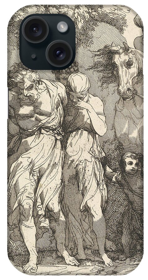 18th Century Art iPhone Case featuring the relief A Captive Family by John Hamilton Mortimer