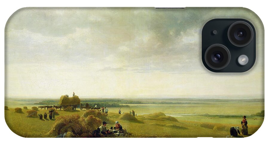Corn iPhone Case featuring the painting A Corn Field by Peter de Wint