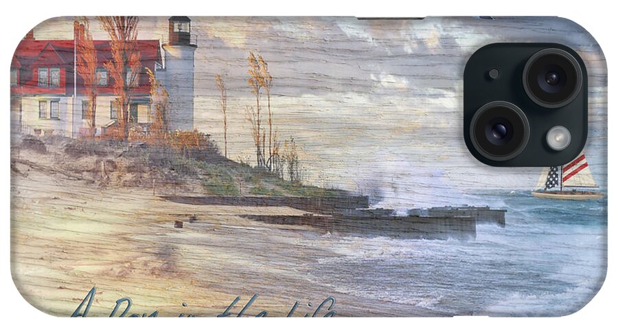 Beach iPhone Case featuring the digital art A Day in the Life at the Beach by Nina Bradica