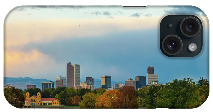 America iPhone Case featuring the photograph A Denver Morning - Colorado Cityscape Skyline by Gregory Ballos