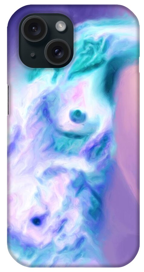 Nude iPhone Case featuring the painting A foggy night by Shelley Bain