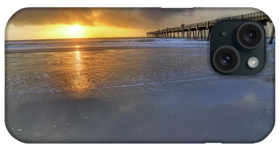 Florida iPhone Case featuring the photograph A Jacksonville Beach Sunrise - Florida - Ocean - Pier by Jason Politte
