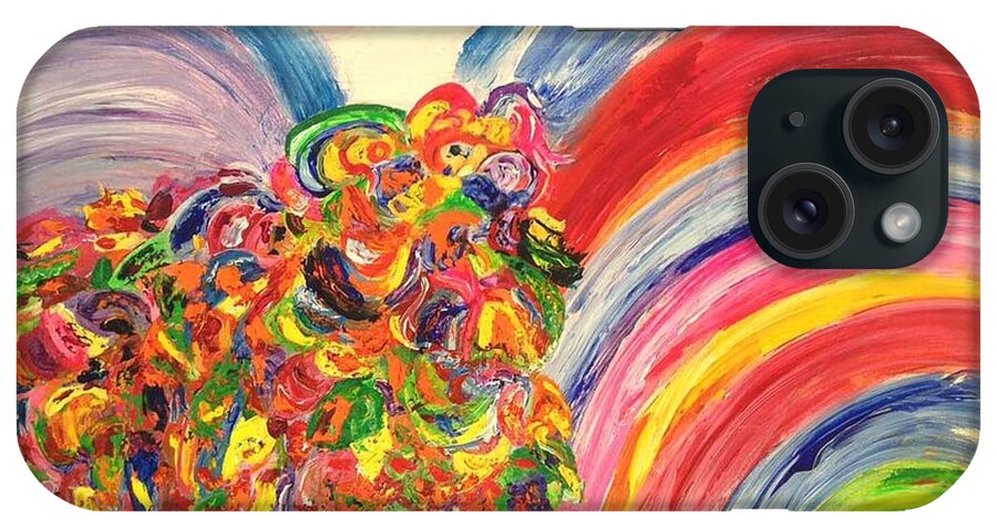 A Joyful Noise iPhone Case featuring the painting A Joyful Noise by Sarahleah Hankes