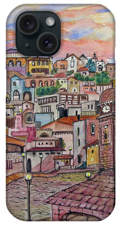 Townscape iPhone Case featuring the painting A little Town In France by Patricia Arroyo