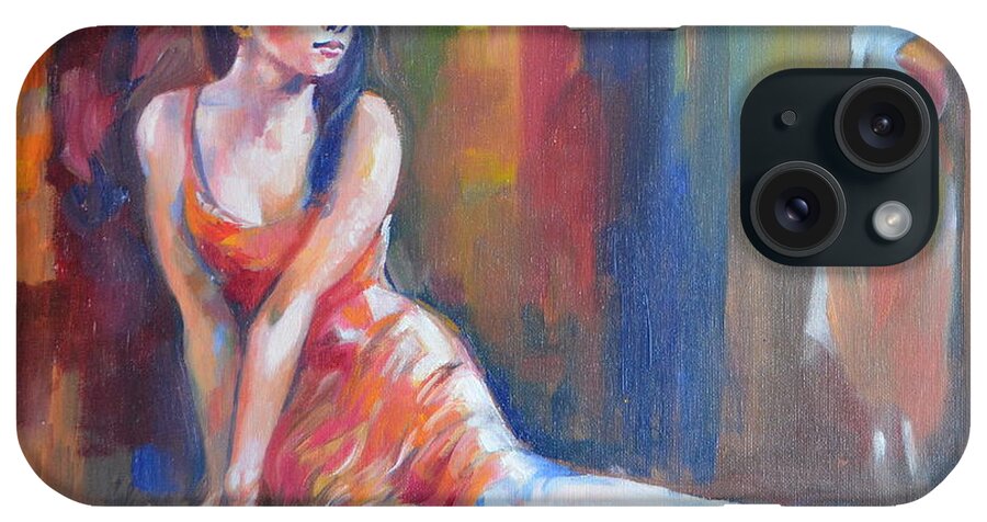  iPhone Case featuring the drawing A moment to contemplate by Parag Pendharkar