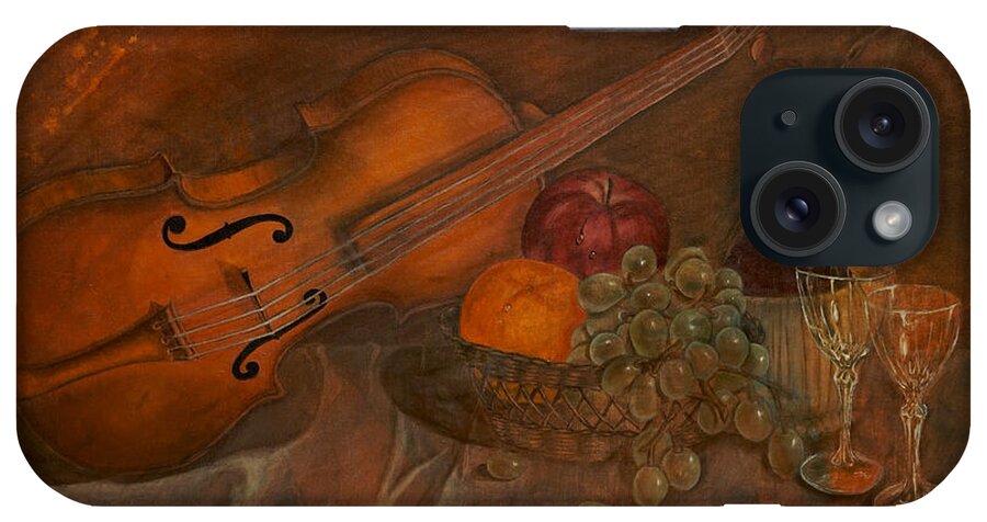 Violin iPhone Case featuring the painting A Night of Love by Giorgio Tuscani