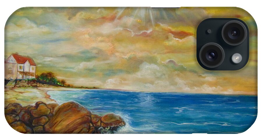 Landscape iPhone Case featuring the painting A Place In My Dreams by Emery Franklin