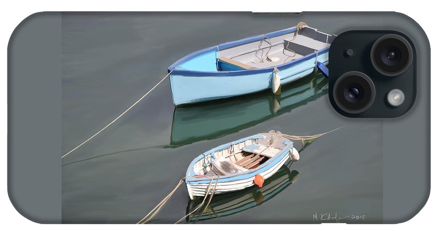 Mevagissey iPhone Case featuring the painting A Rising Tide ... by Michael Hodgson