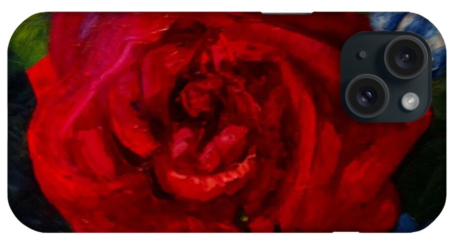 Oil iPhone Case featuring the painting A Rose Is by Beverly Boulet
