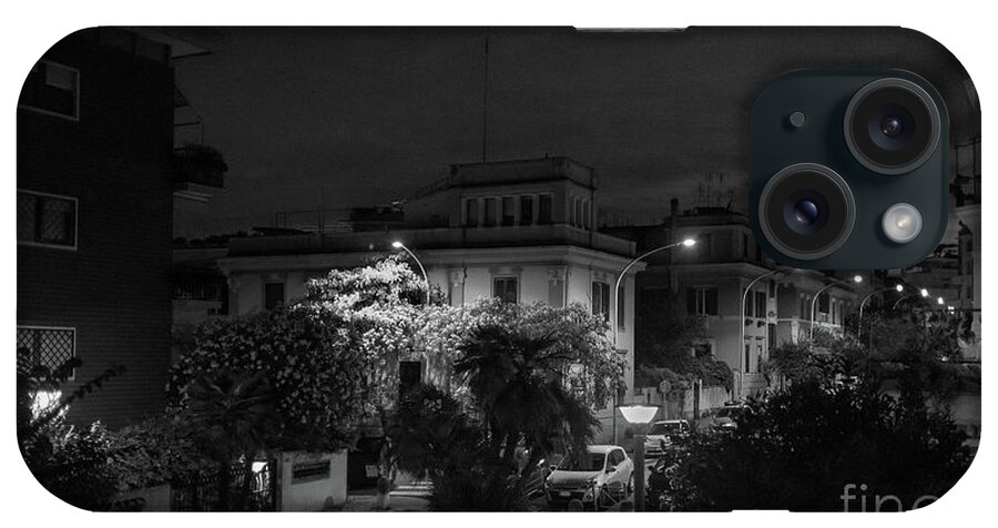 Rome At Night iPhone Case featuring the photograph A Roman Street at Night by Perry Rodriguez
