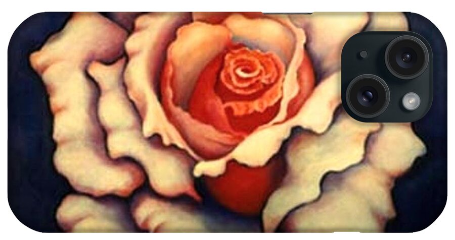 Flower iPhone Case featuring the painting A Rose by Jordana Sands