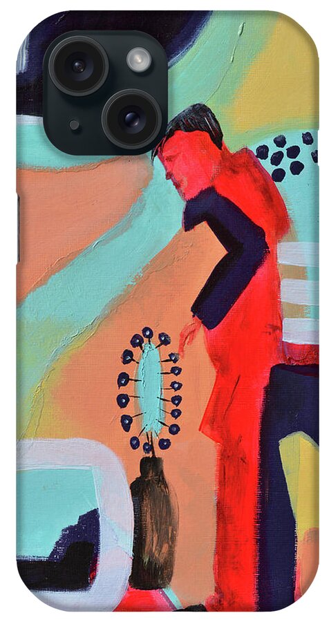 Senior Citizen iPhone Case featuring the painting A Senior Moment by Donna Blackhall