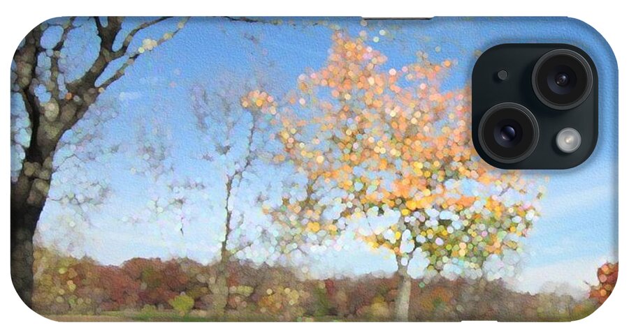 Photographic Art iPhone Case featuring the photograph A Sparkly Fall Day by Kathie Chicoine