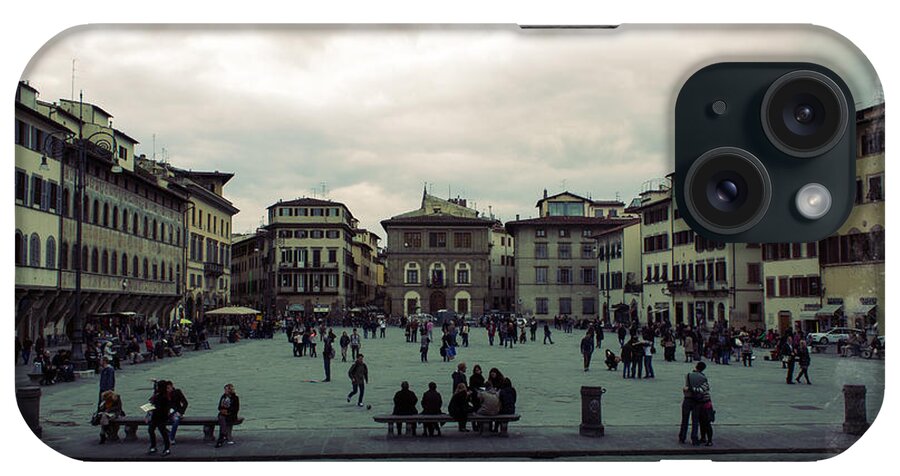 Travel iPhone Case featuring the photograph A Square in Florence Italy by Wade Brooks