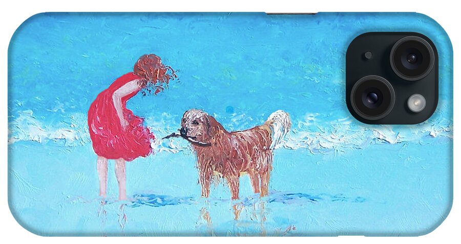 Beach iPhone Case featuring the painting A Summer Breeze by Jan Matson