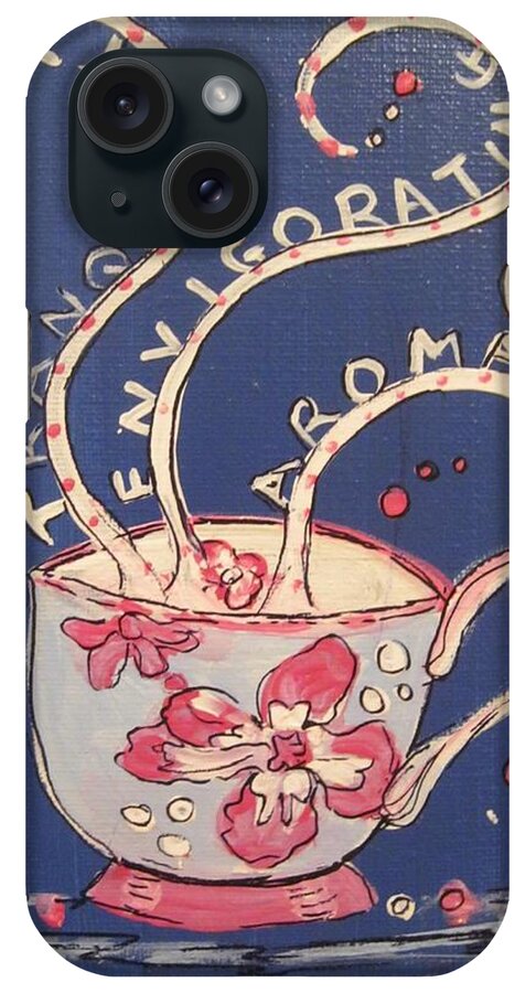 Cup Of Tea Painting iPhone Case featuring the painting A Sweet Cup of Tea by Jacqui Hawk