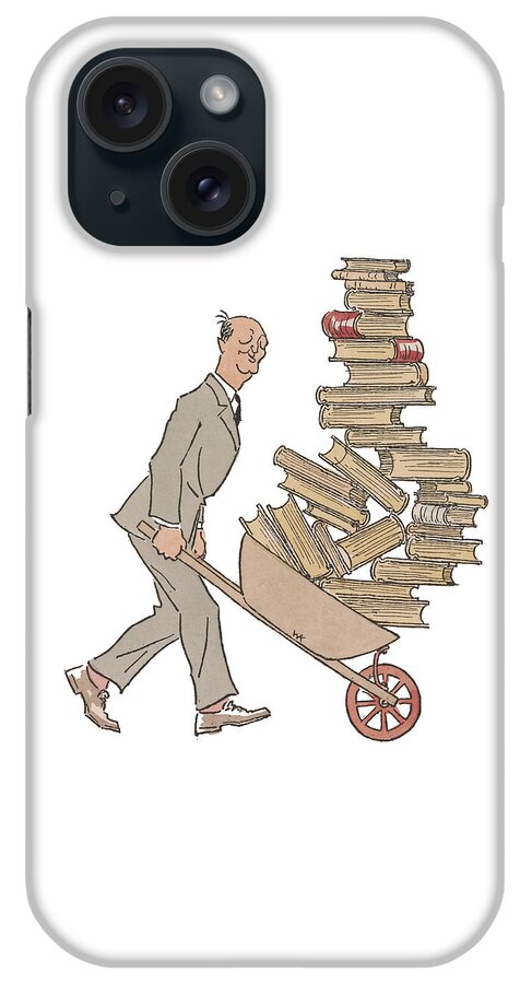 Richard Reeve iPhone Case featuring the digital art A Trip to the Library by Richard Reeve