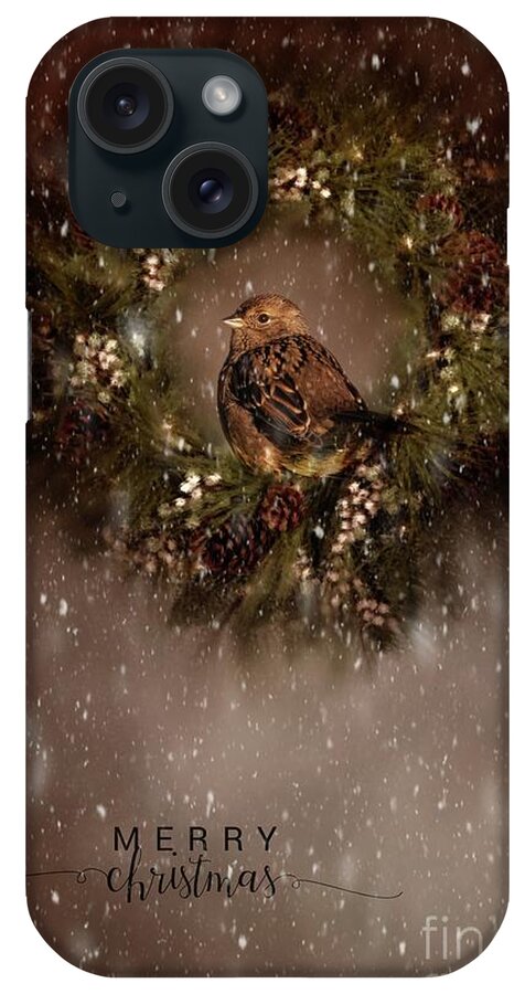 Golden-crowned Sparrow iPhone Case featuring the photograph A Very Merry Christmas by Eva Lechner