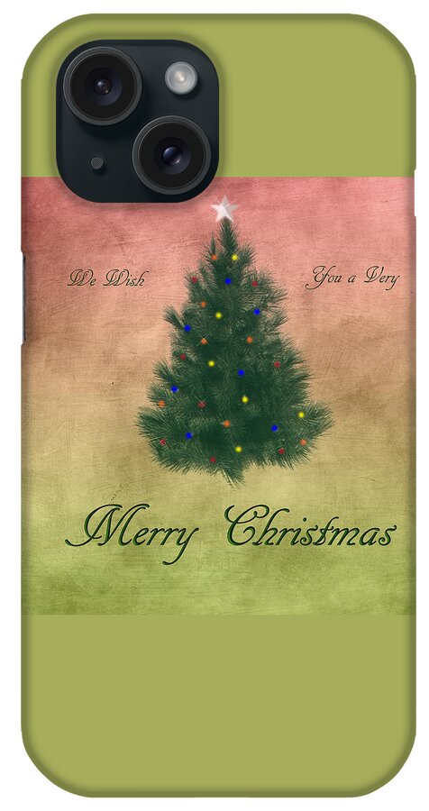 Christmas iPhone Case featuring the digital art A Very Merry Christmas by Judy Hall-Folde