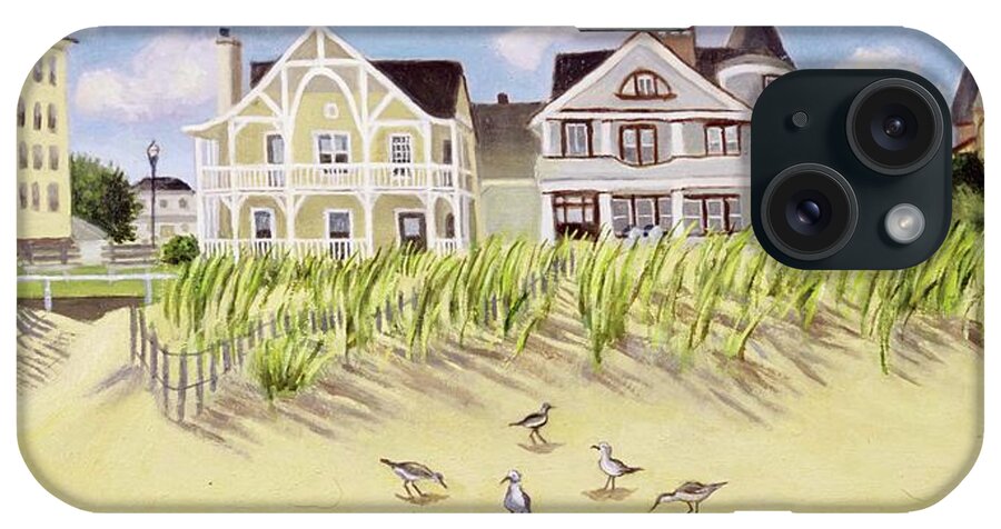 House iPhone Case featuring the painting A View Along Ocean Grove Beach by Madeline Lovallo