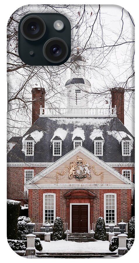 Governor's Palace iPhone Case featuring the photograph A Williamsburg Winter's Snow by Rachel Morrison