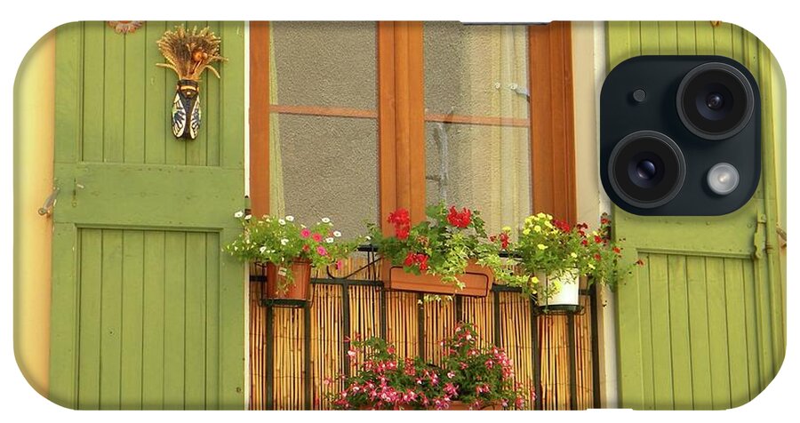 Provence iPhone Case featuring the photograph A window to...Provence by Manuela Constantin