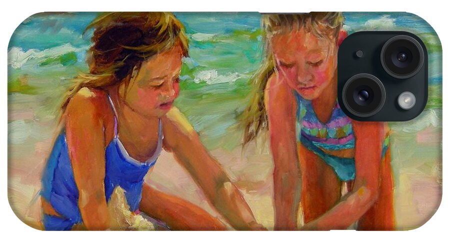 Beach iPhone Case featuring the painting A World of their Own by Chris Brandley