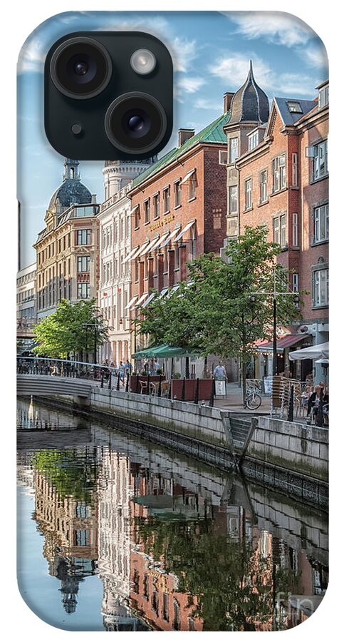 Aarhus iPhone Case featuring the photograph Aarhus Afternoon Canal Scene by Antony McAulay