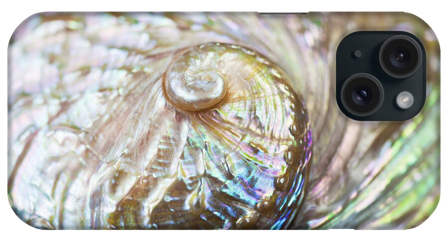 Abalone iPhone Case featuring the photograph Abalone Shell Close-up by Bill Brennan - Printscapes