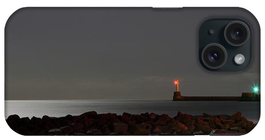 Aberdeen iPhone Case featuring the photograph Aberdeen Beach at Night _ Pano 2 by Veli Bariskan