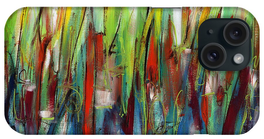 Abstract iPhone Case featuring the painting Above Below by Lynne Taetzsch