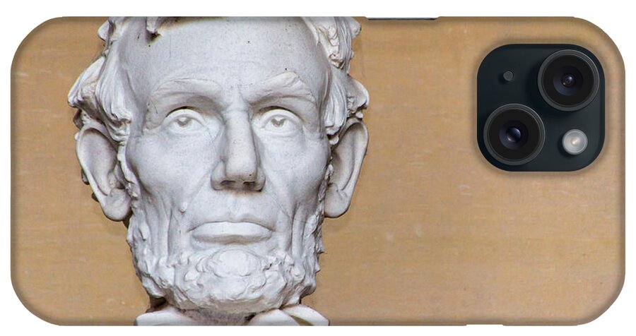 Abraham Lincoln iPhone Case featuring the photograph Abraham Lincoln Statue Head by SR Green