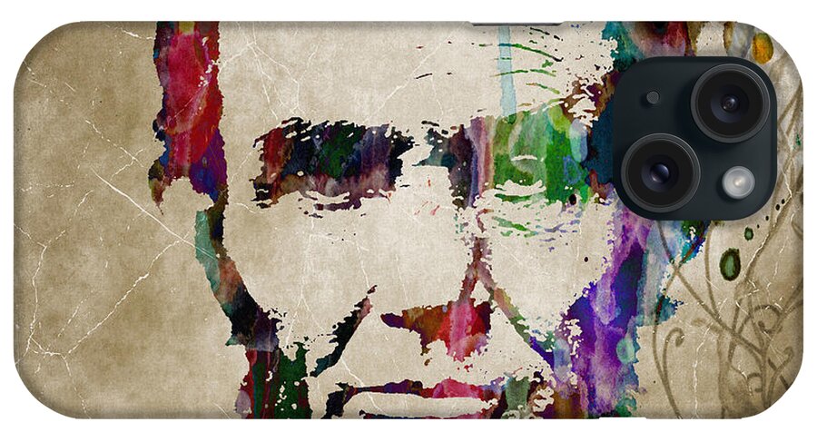Abraham iPhone Case featuring the painting Abraham Lincoln Watercolor Modern Abstract Pop Art COLOR by Robert R Splashy Art Abstract Paintings
