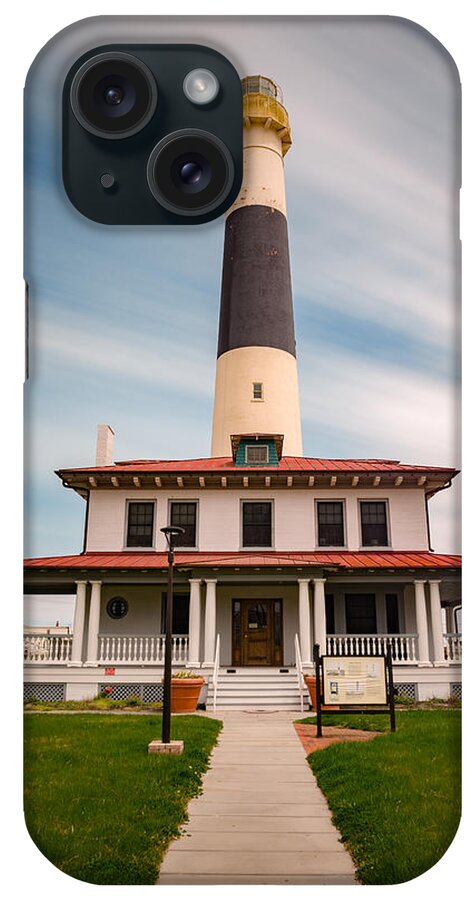 Absecon iPhone Case featuring the photograph Absecon Lighthouse as the Clouds Pass By by Mark Rogers