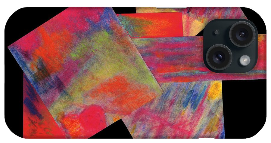 Painting iPhone Case featuring the mixed media Abstract 1 by Mary Zimmerman