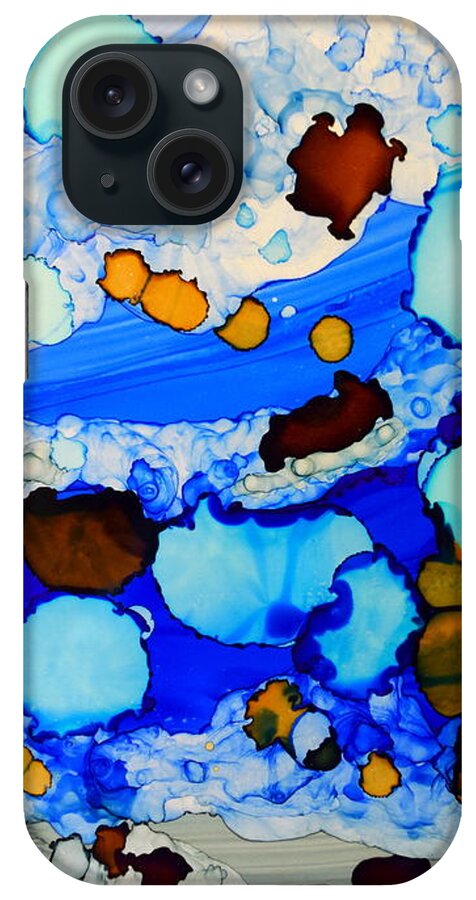 Abstract iPhone Case featuring the painting Abstract 23 by Lucie Dumas