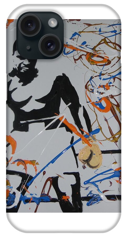 Ali iPhone Case featuring the painting Abstract Ali by Antonio Moore
